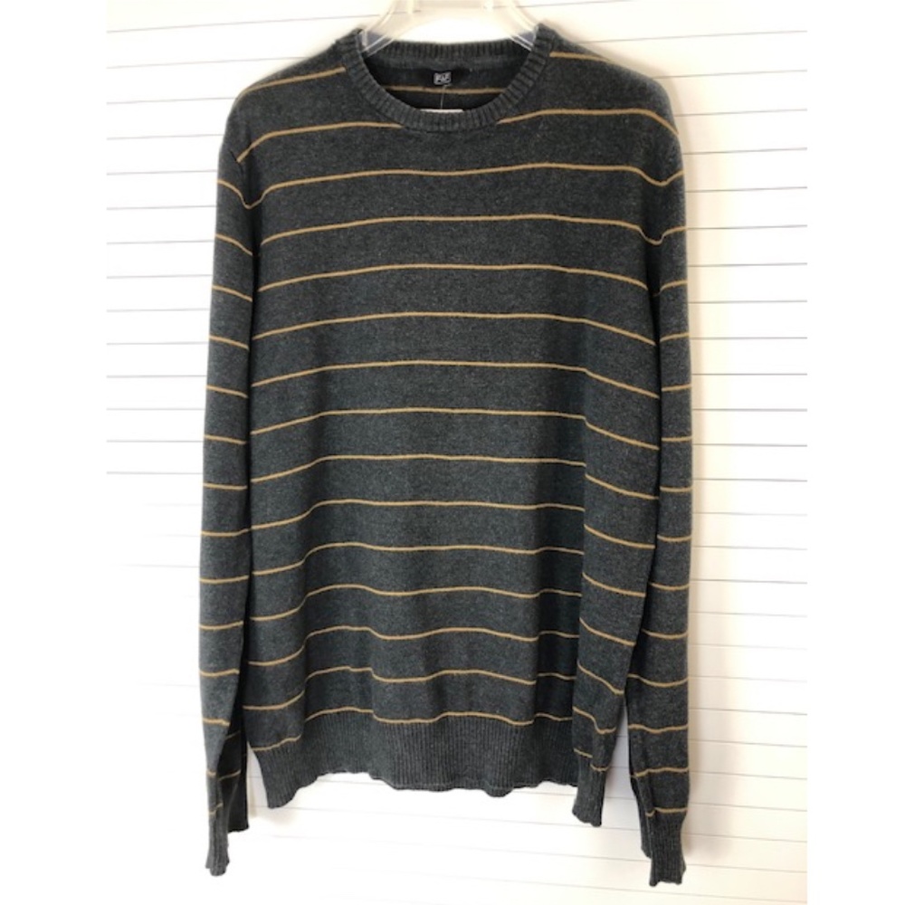 NWT F&F Men's Cotton Stripe Crewneck Sweater